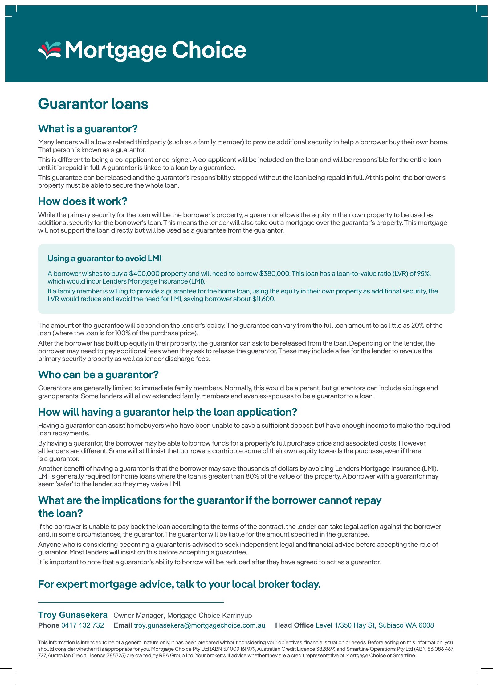 Guarantor loans, page 1 of 1